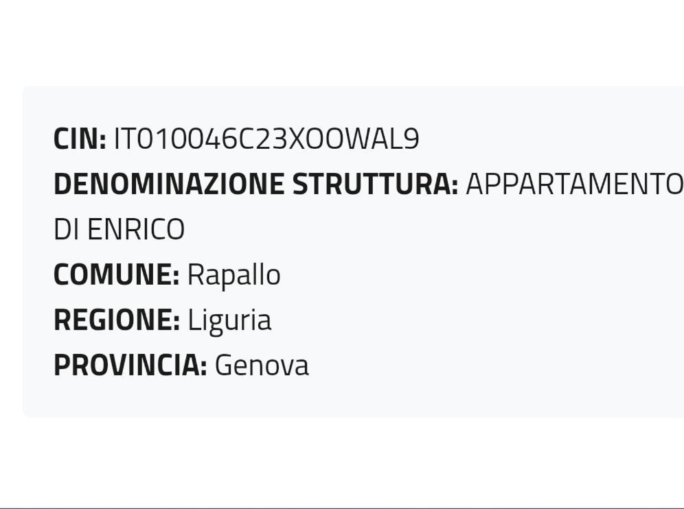 Appartamento Di Enrico 라팔로 외부 사진